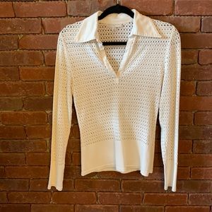 White Mesh Top